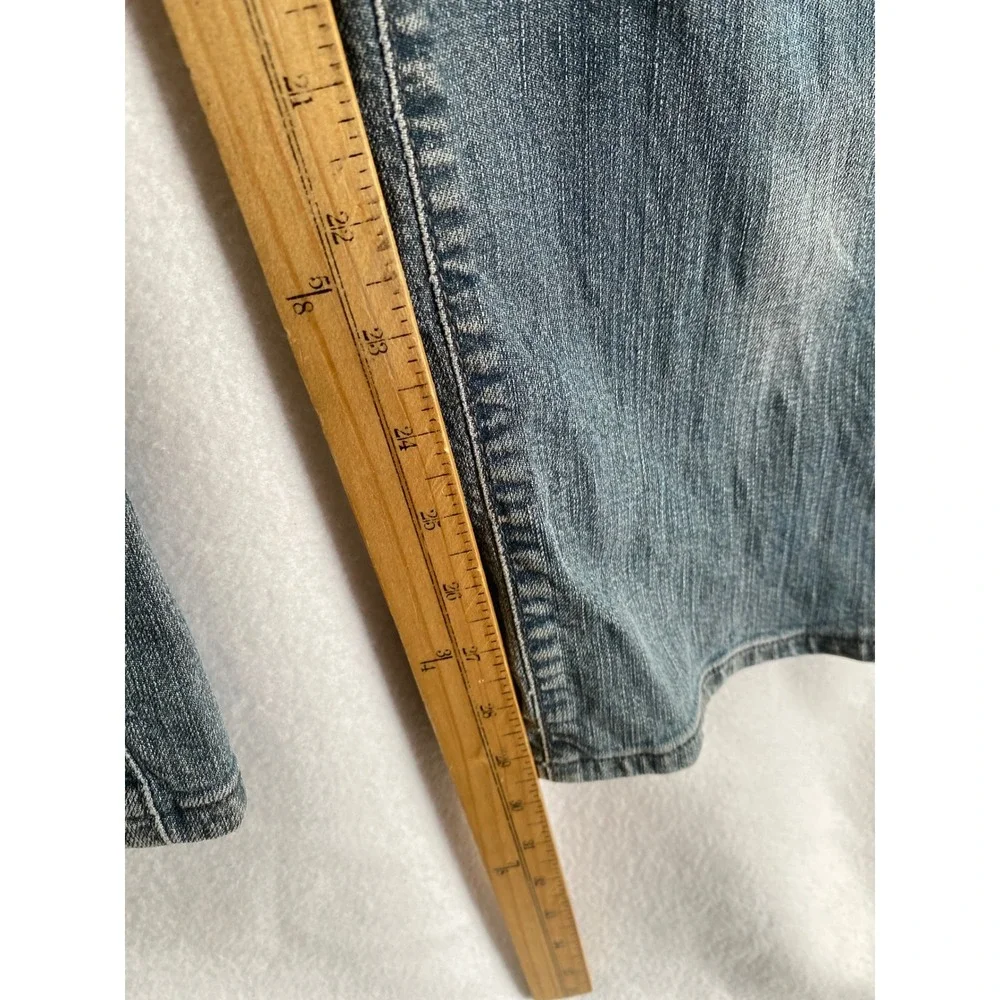 Hugo Boss Texas Jeans Mens 36/34 Light Blue Stretch Straight Leg Distressed